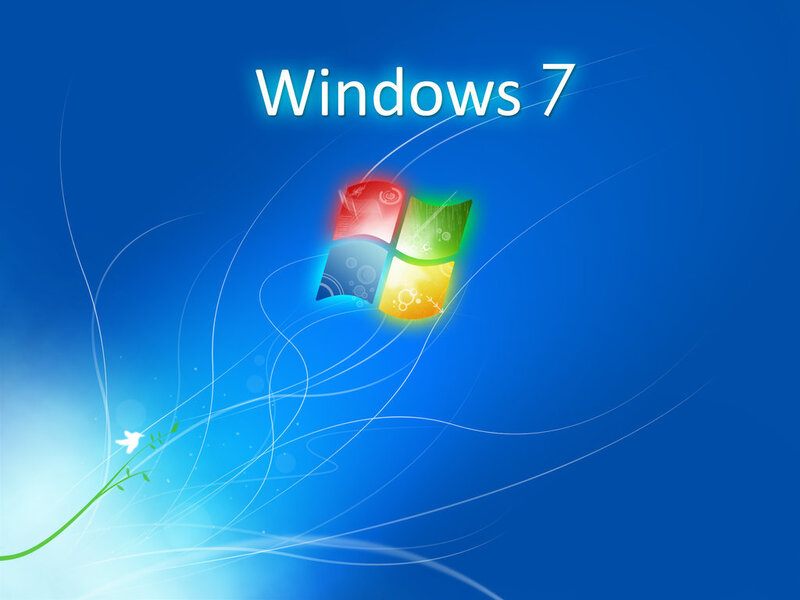 Windows 7 Logo — Blue, Serene, Digital Art, Flower