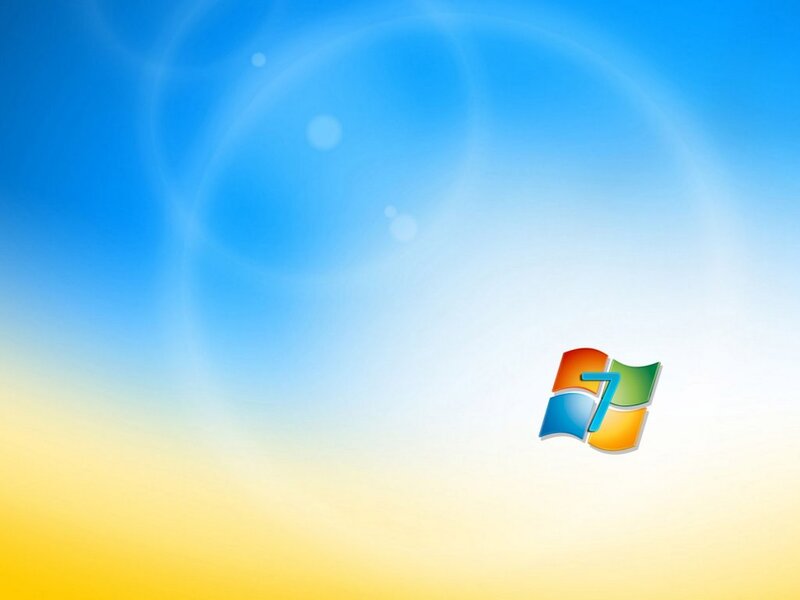 Windows 7 Logo — Blue, Serene, Digital Art, Sky
