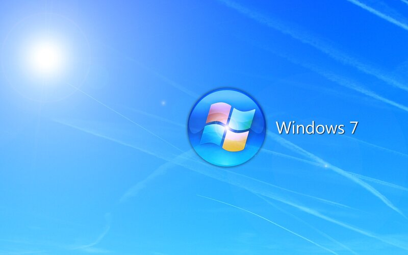 Windows 7 Logo — Blue, Serene, Morning, Digital Art