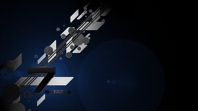 Windows 7 Logo — Blue, Technological, Digital Art, Geometric Shapes