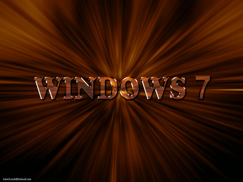 Windows 7 Logo — Brown, Dramatic