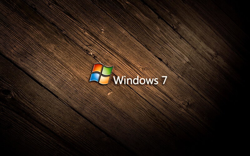 Windows 7 Logo — Brown, Minimalist, Digital Art