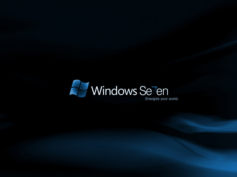 Windows 7 Logo — Digital Art, Black