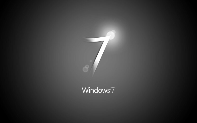 Windows 7 Logo — Gray, Digital Art