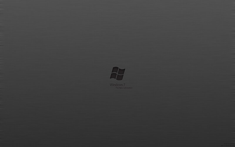 Windows 7 Logo — Gray, Text