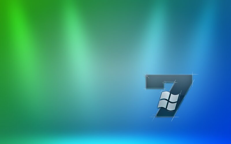 Windows 7 Logo — Green, Calm, Digital Art
