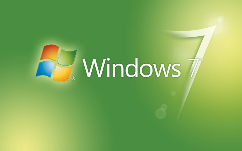 Windows 7 Logo — Green, Clean, Modern, Digital Art, Text, Number