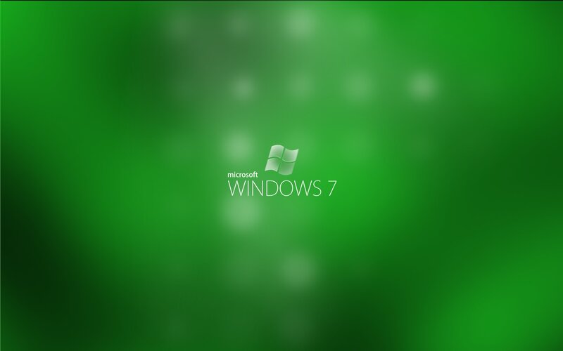Windows 7 Logo — Green, Minimalist, Digital Art, Text, Microsoft Windows 7