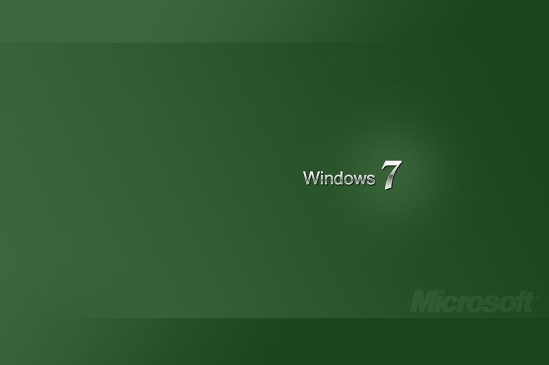 Windows 7 Logo — Green, Minimalist