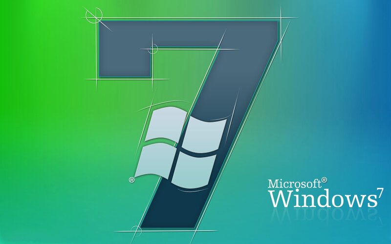 Windows 7 Logo — Green, Modern
