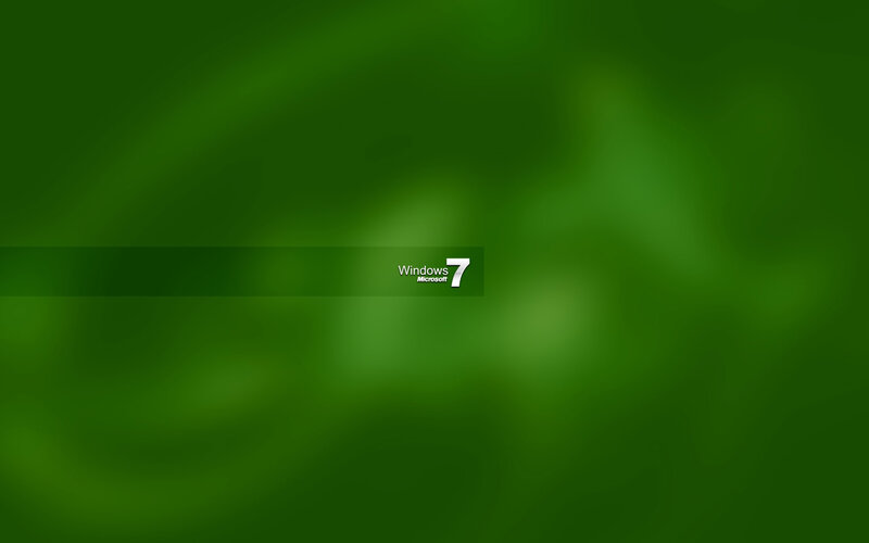 Windows 7 Logo — Green, Neutral, Digital Art, Text