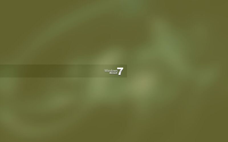 Windows 7 Logo — Green, Neutral, Digital Art