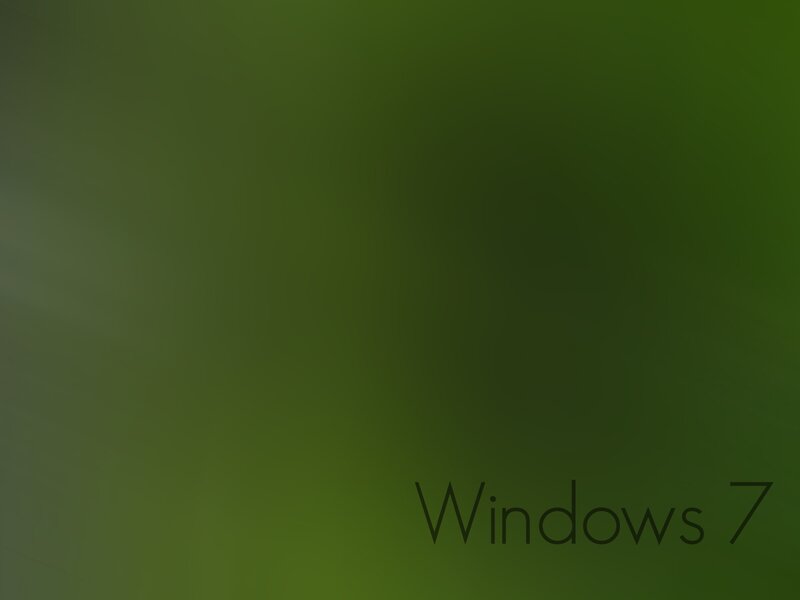 Windows 7 Logo — Green, Neutral, Minimalist, Text