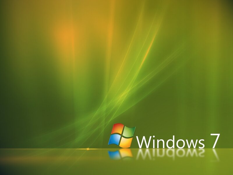Windows 7 Logo — Green, Serene, Digital Art, Text