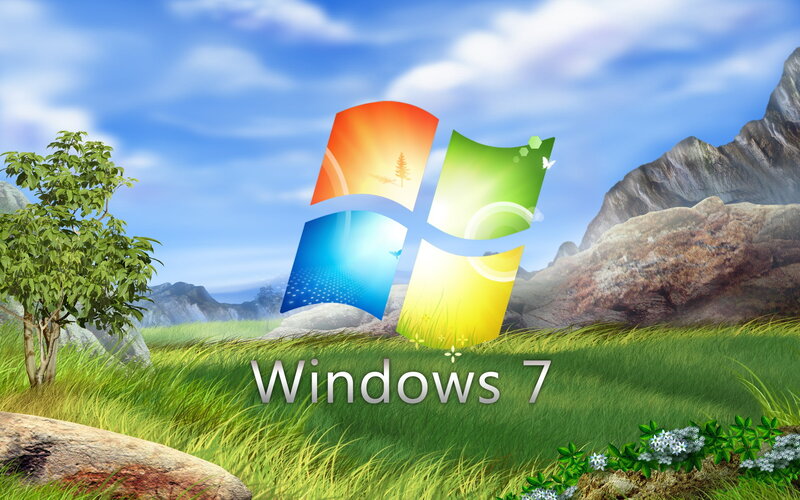 Windows 7 Logo — Green, Serene