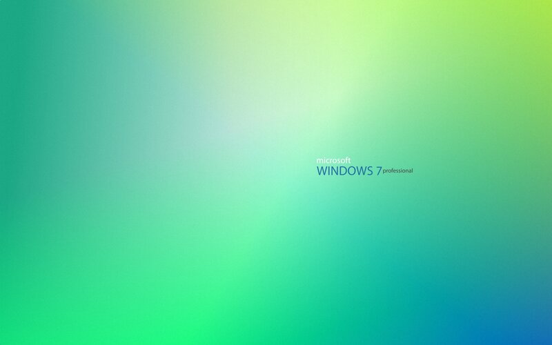Windows 7 Logo — Green, Text