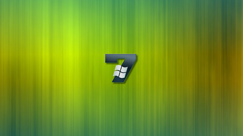 Windows 7 Logo — Green, Vibrant, Digital Art