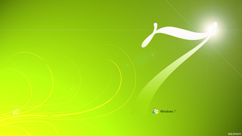 Windows 7 Logo — Green, Vibrant