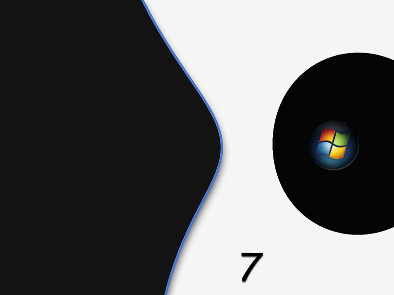 Windows 7 logo on abstract background