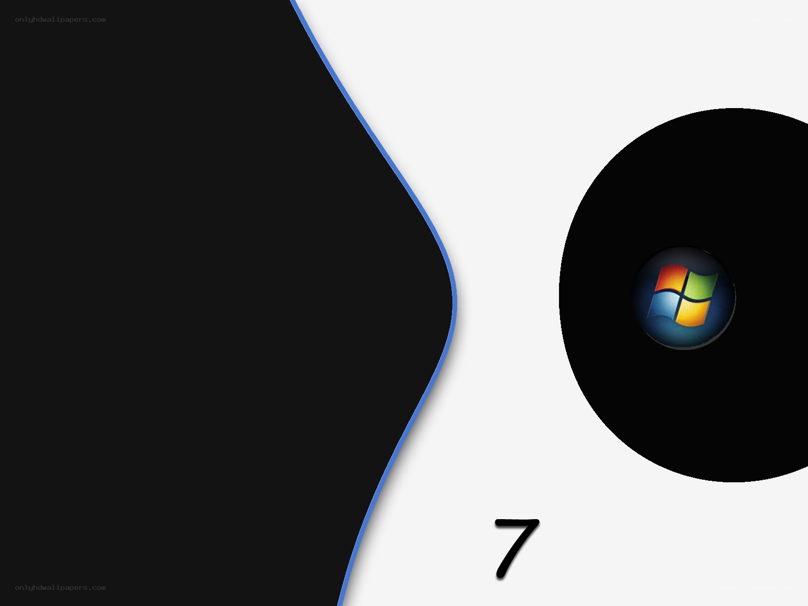 Windows 7 logo on abstract background