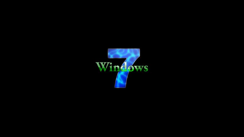 Windows 7 logo on black