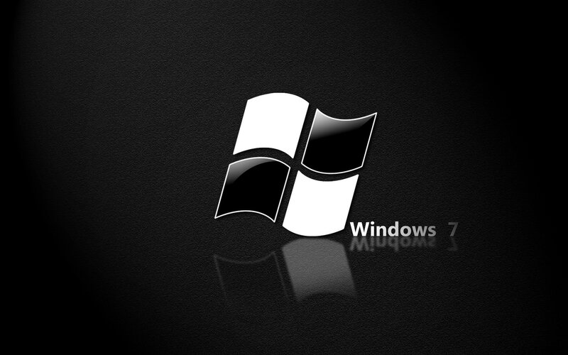 Windows 7 logo on black