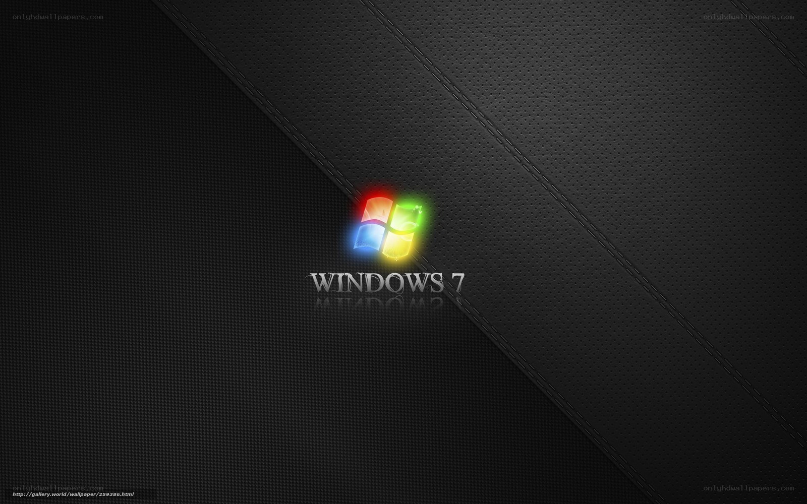 Windows 7 logo on black background