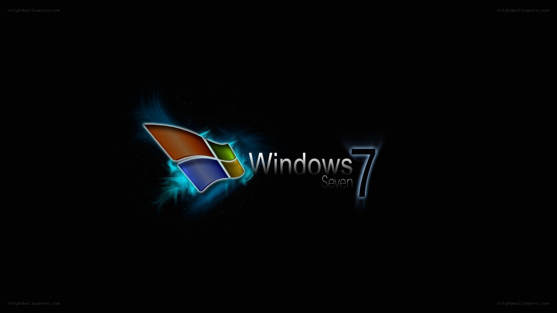 Windows 7 logo on black