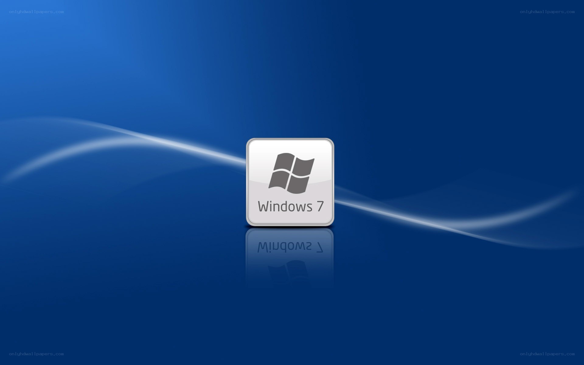Windows 7 logo on blue background