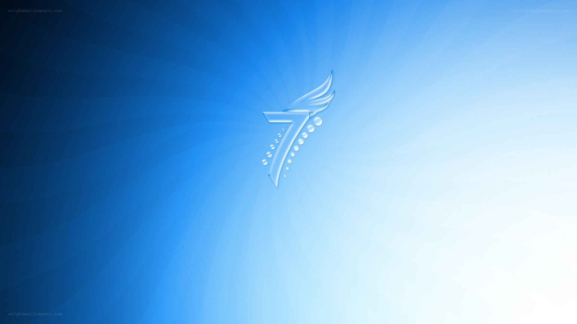 Windows 7 logo on blue background
