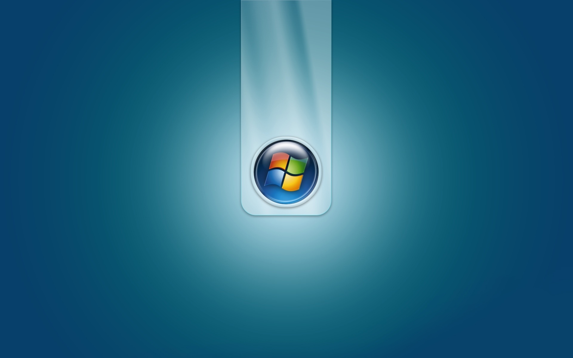 Windows 7 logo on blue background