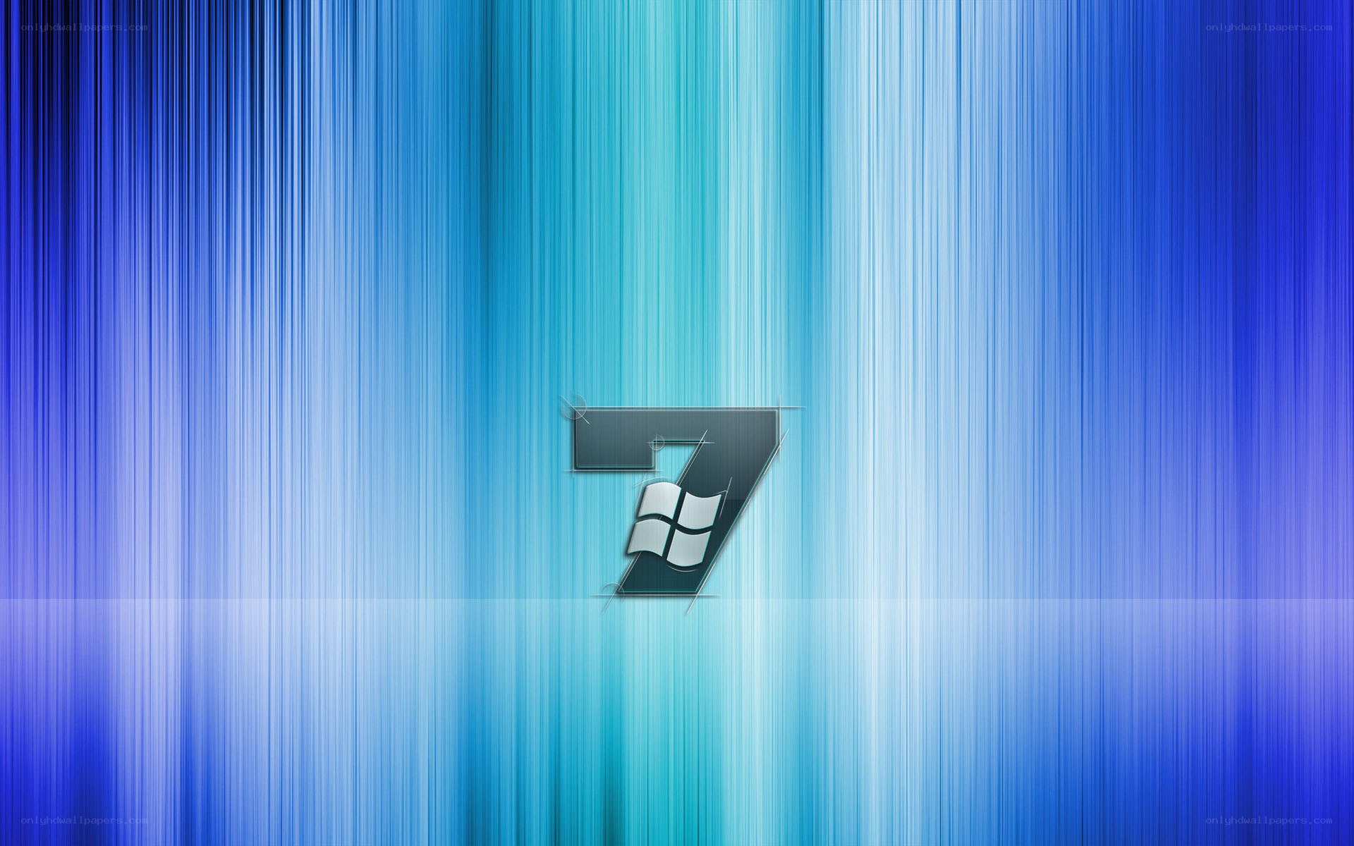 Windows 7 logo on blue background
