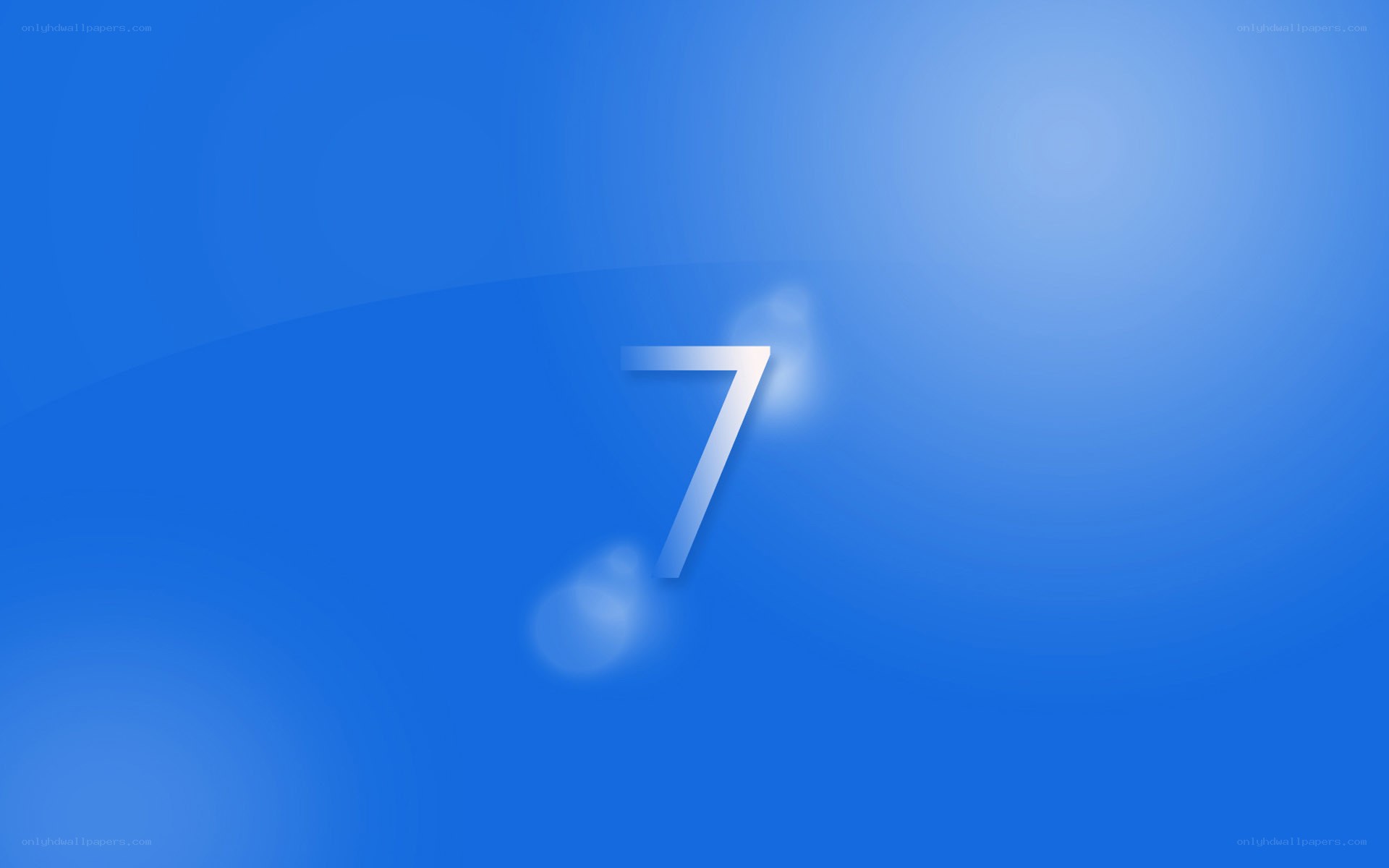Windows 7 logo on blue background