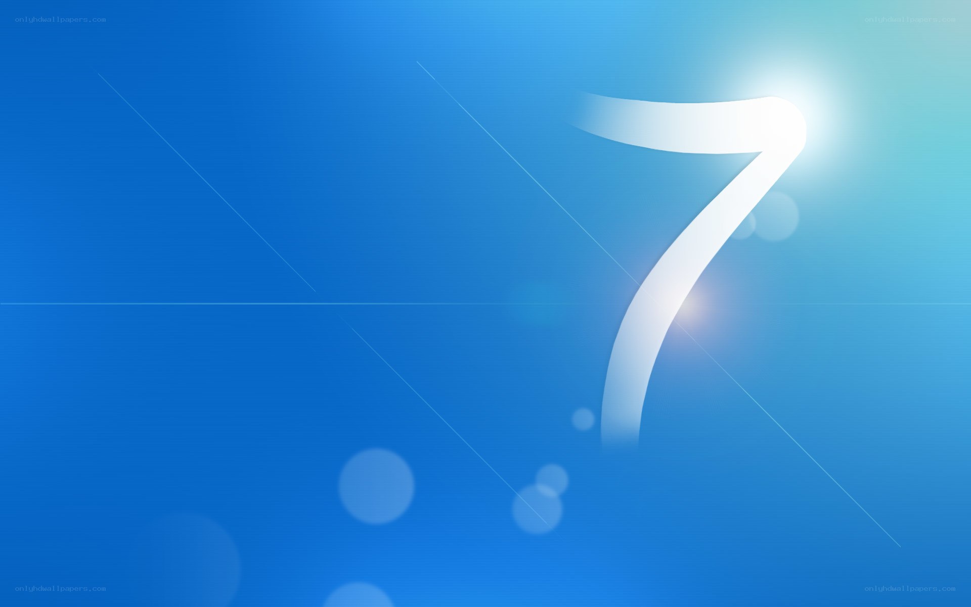 Windows 7 logo on blue background