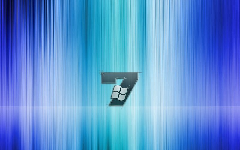 Windows 7 logo on blue background