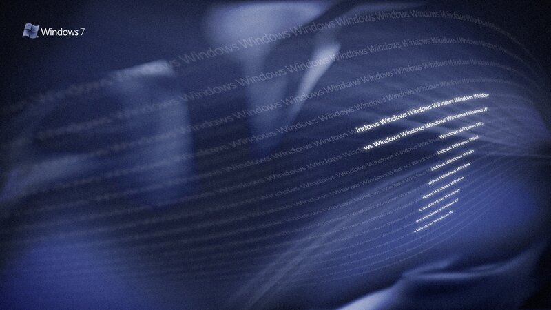 Windows 7 Logo on Blue Background — Abstract