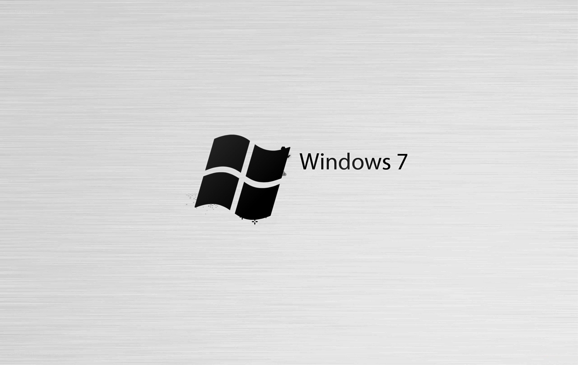 Windows 7 logo on brushed metal