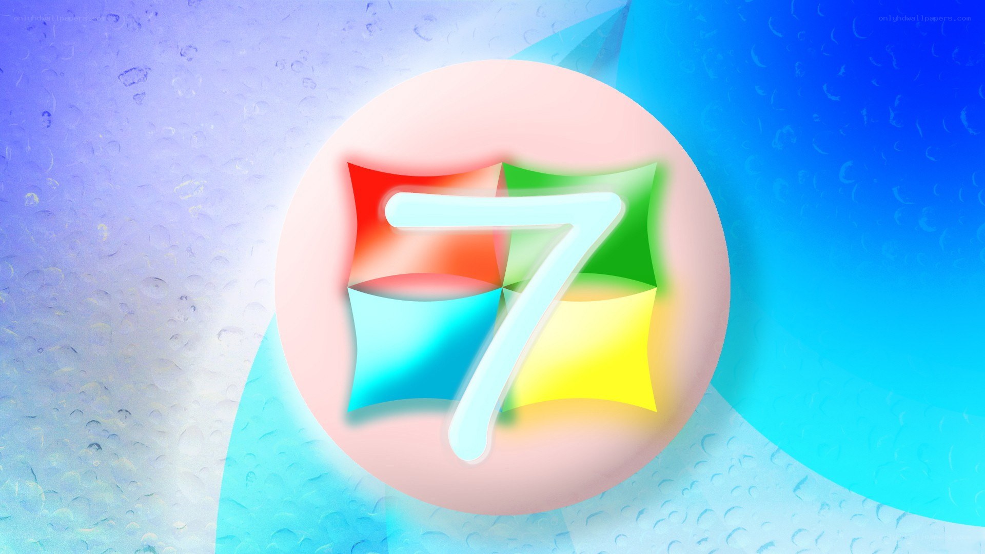 Windows 7 logo on colorful background