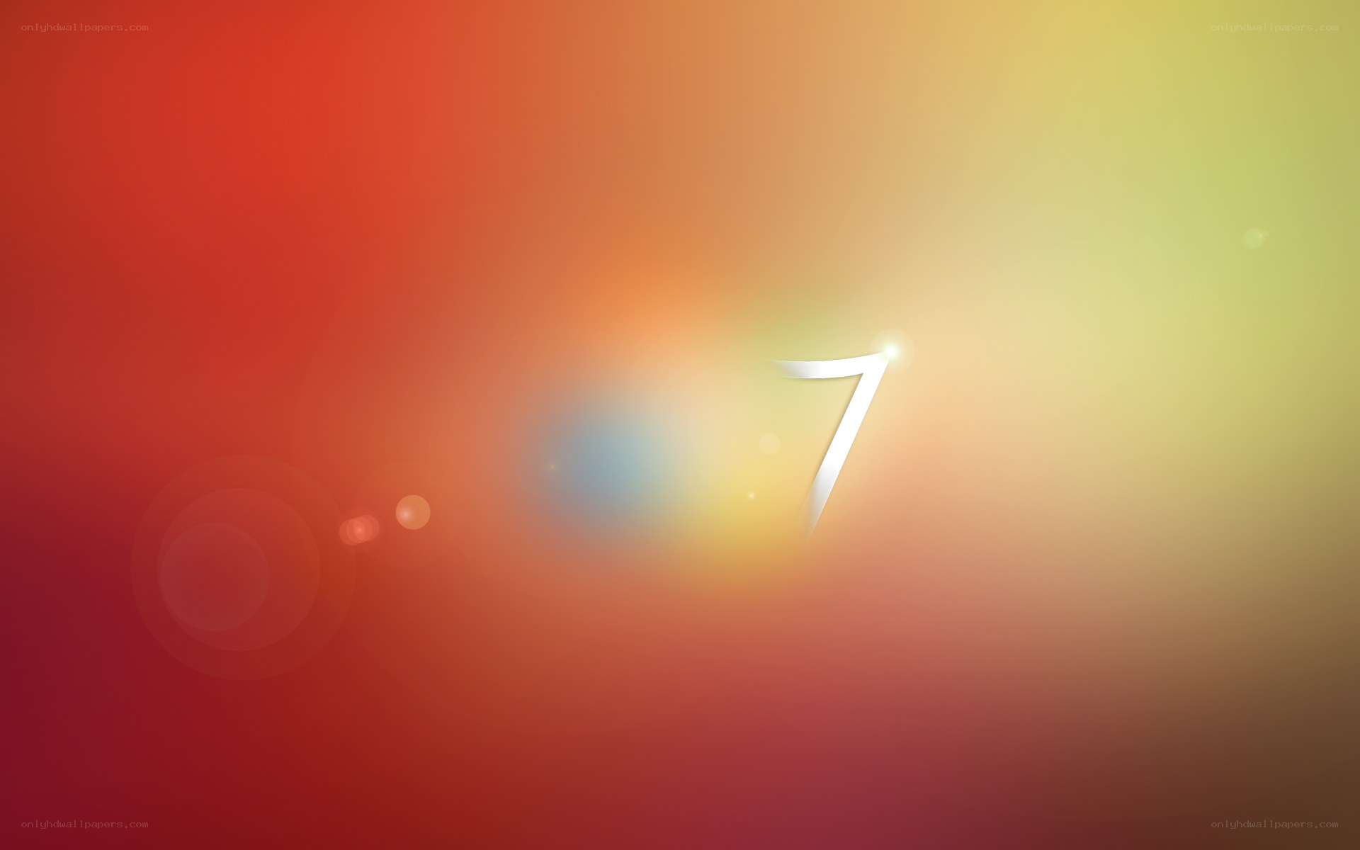 Windows 7 logo on colorful background