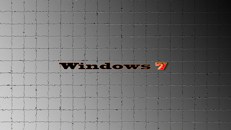 Windows 7 logo on cracked background