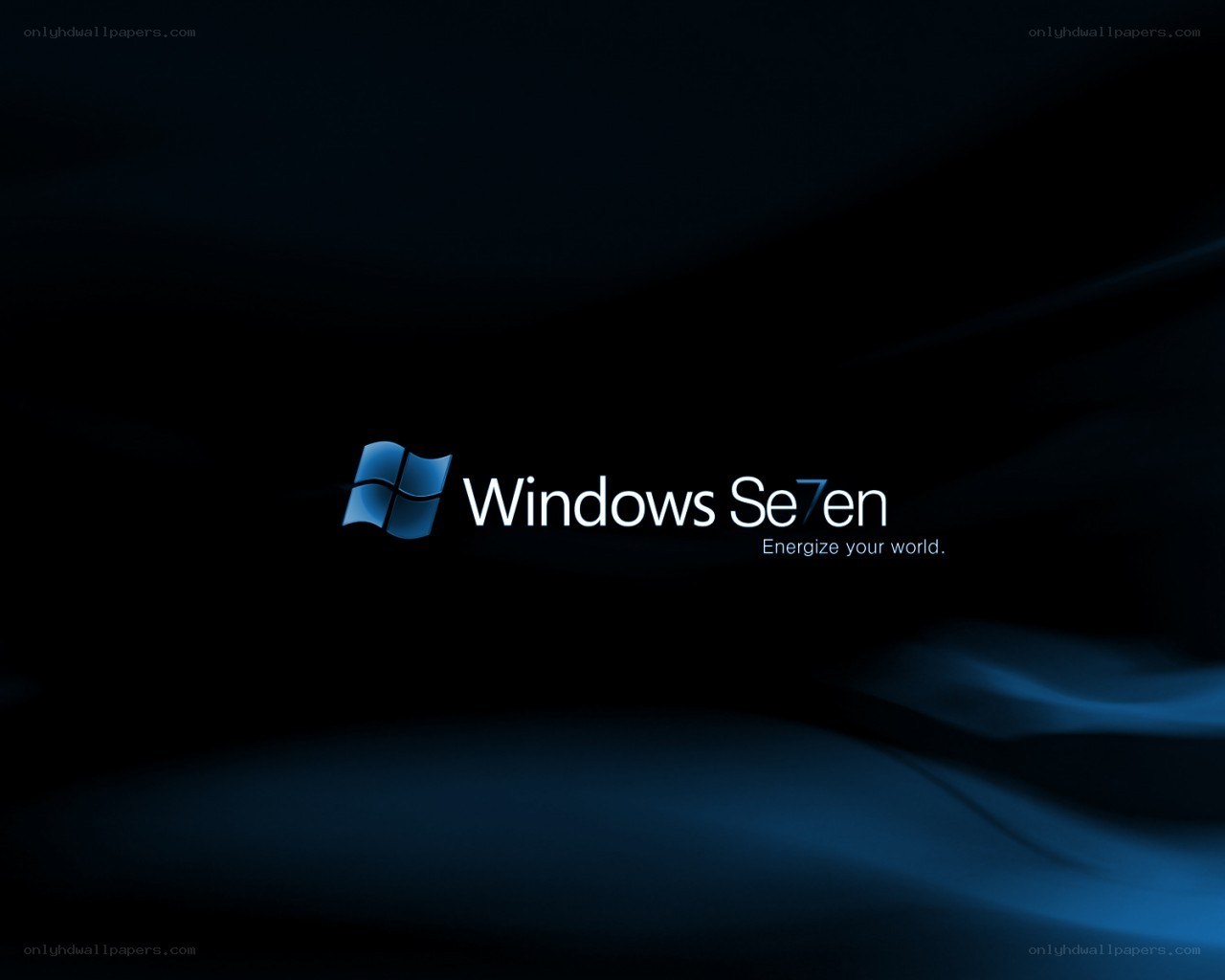 Windows 7 logo on dark background