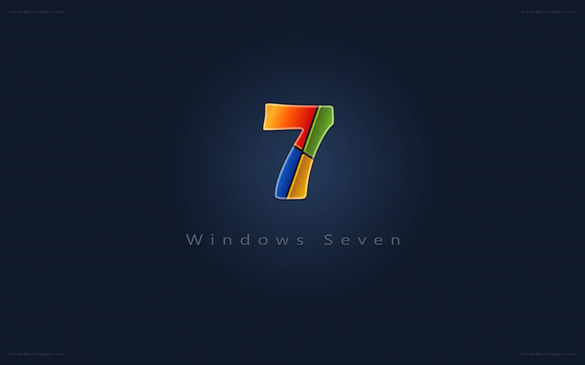 Windows 7 logo on dark background