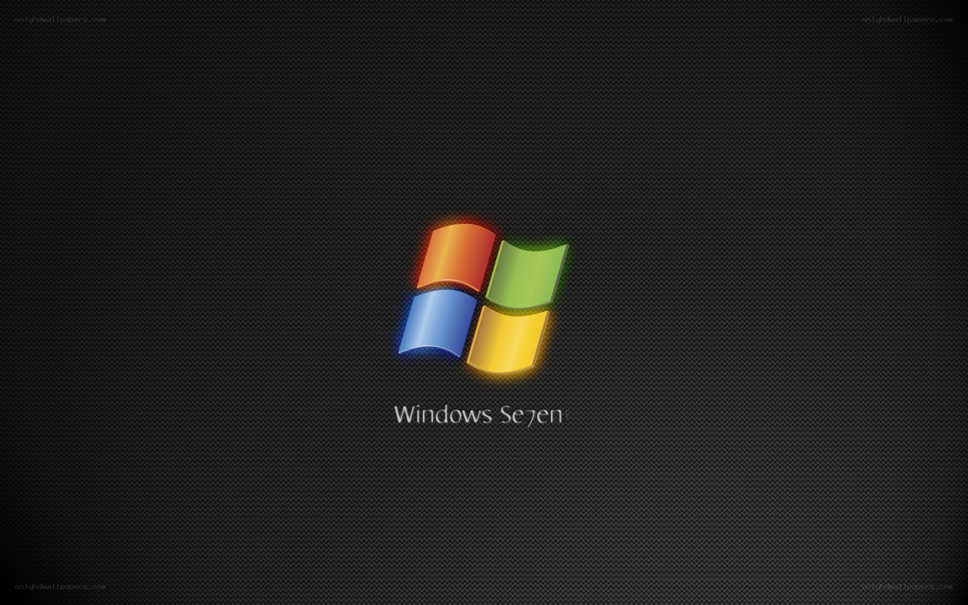Windows 7 logo on dark background