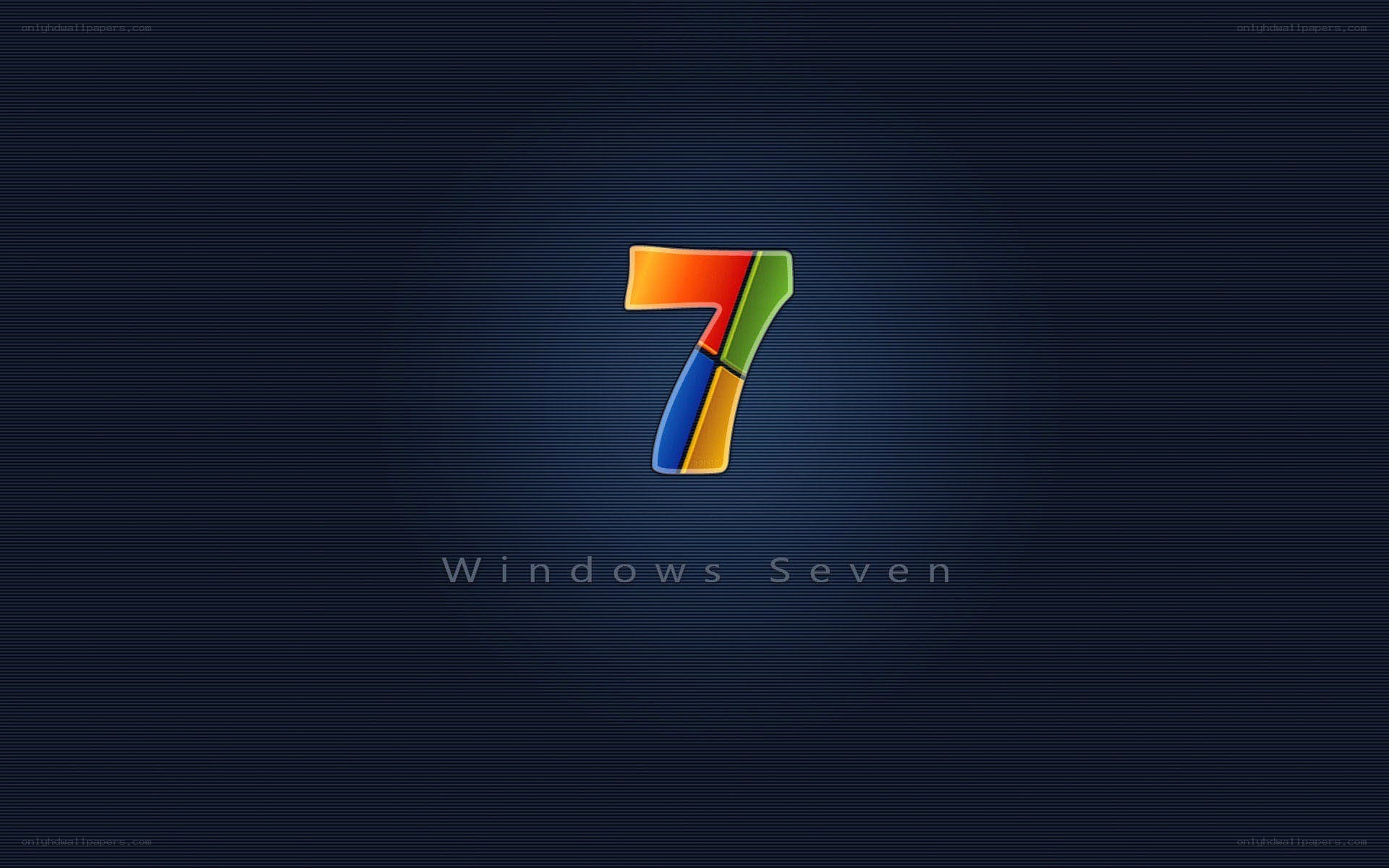 Windows 7 logo on dark background