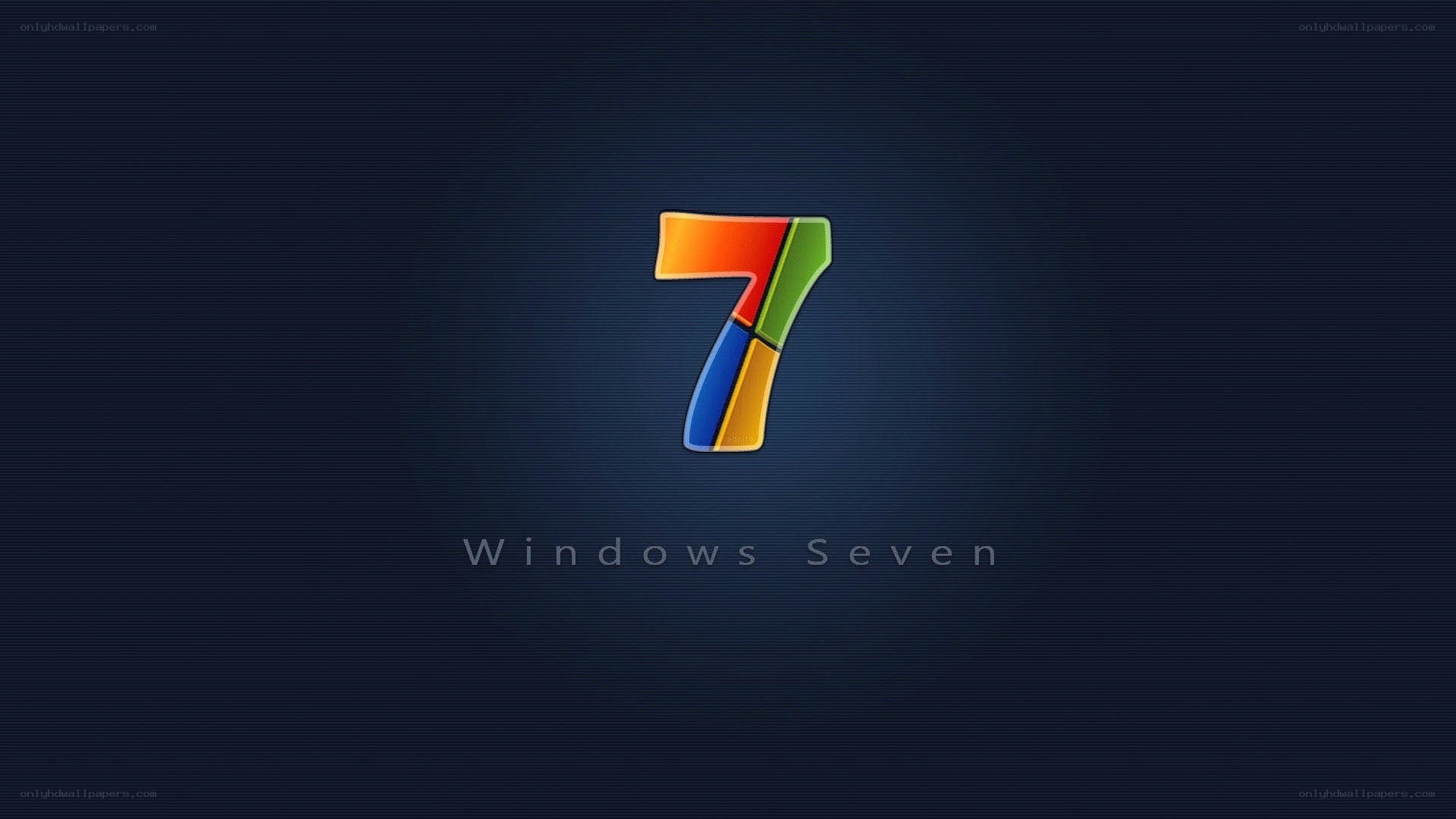 Windows 7 logo on dark background