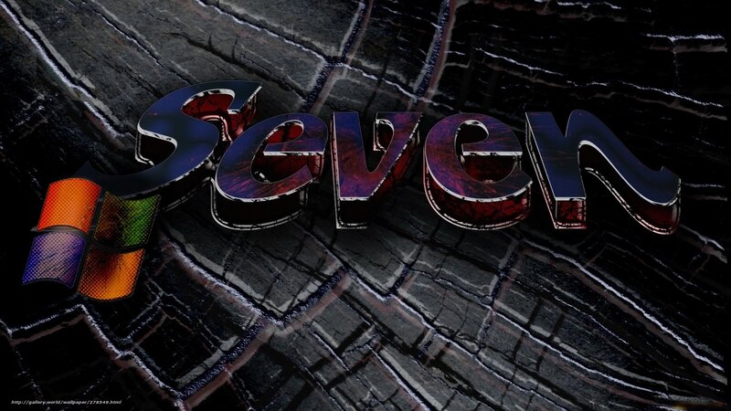 Windows 7 logo on dark stone