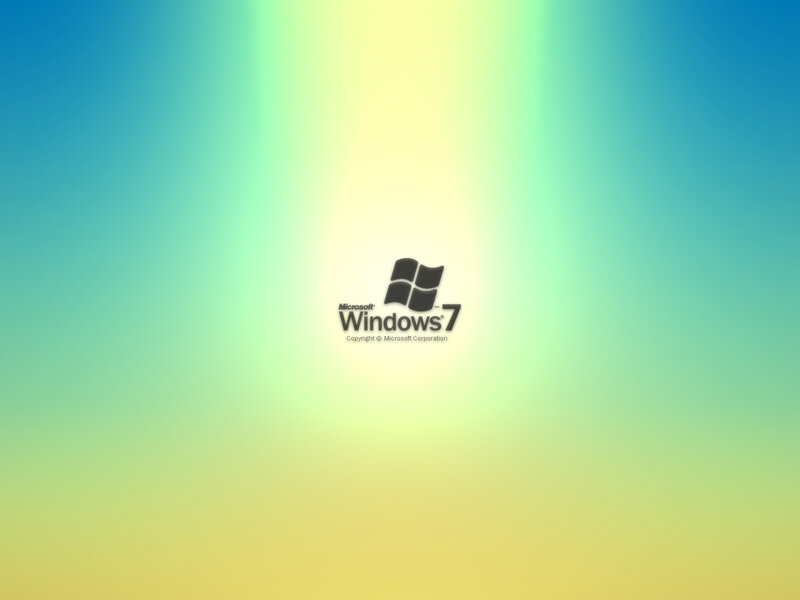 Windows 7 logo on gradient