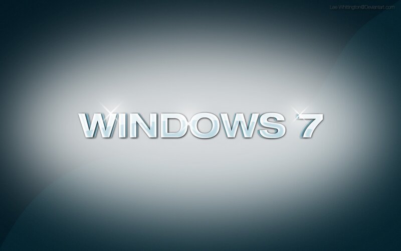 Windows 7 logo on gradient background