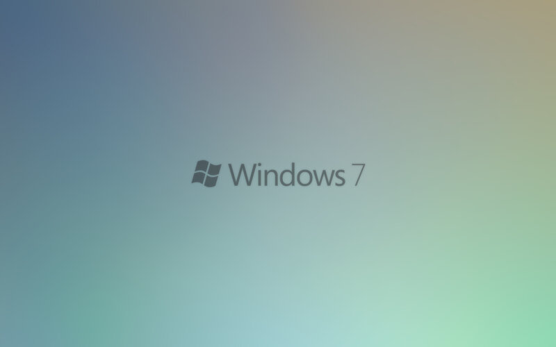 Windows 7 logo on gradient background