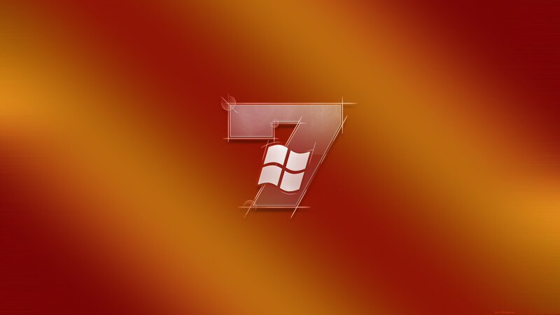 Windows 7 logo on gradient background